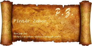 Pintér Zobor névjegykártya